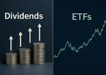 Dividends vs ETFs comparison showing cash flow and long-term growth