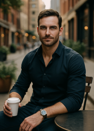 Confident man showing clear signs of a high value man that women respect